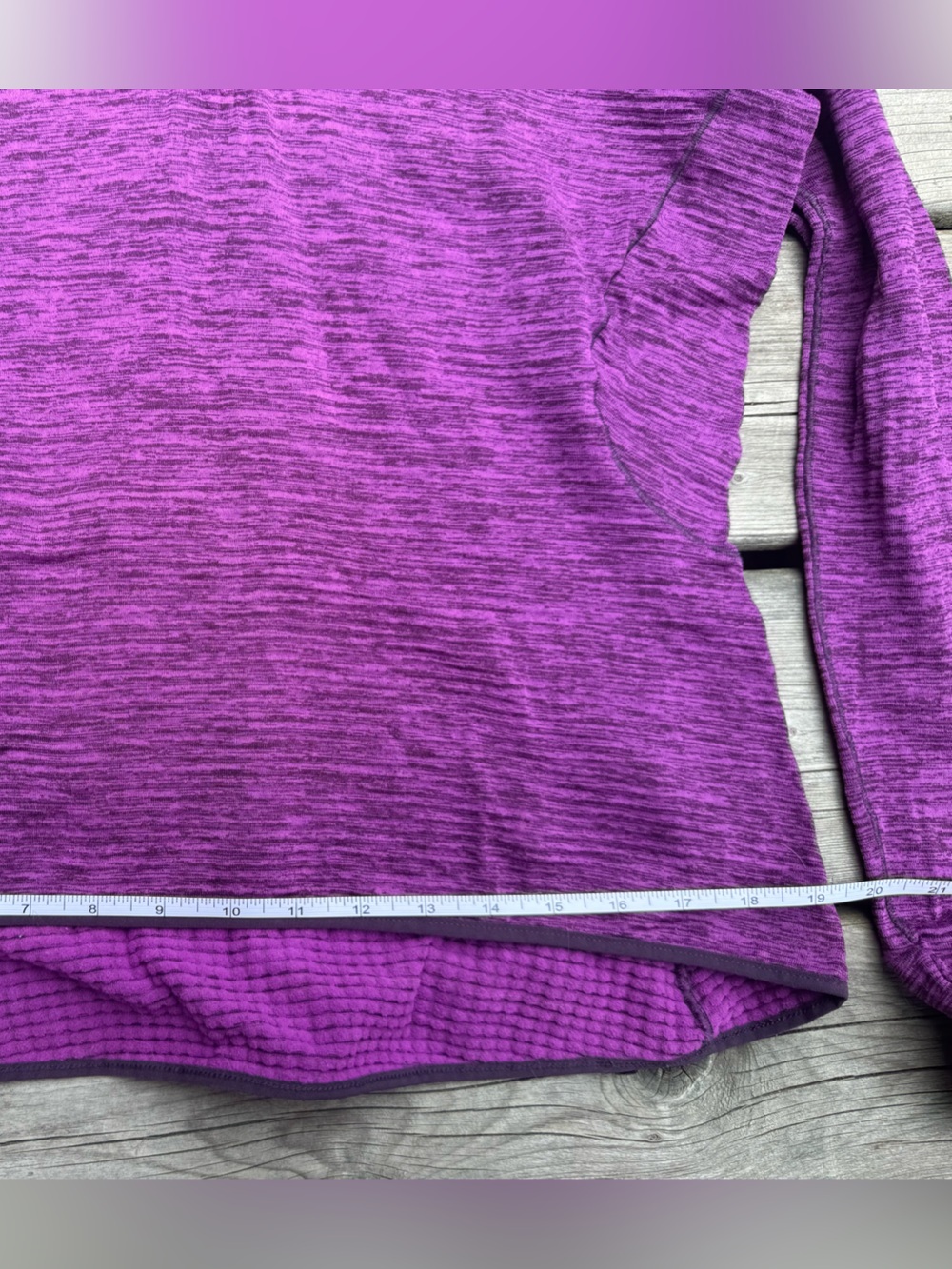 Nike Purple Heathered Quarter-Zip Performance Top - Picture 4 of 4